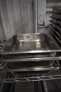 4 Stainless Steel 1/2 Size Drop In Bins. 1/2x2. 4 Times Your Bid!
