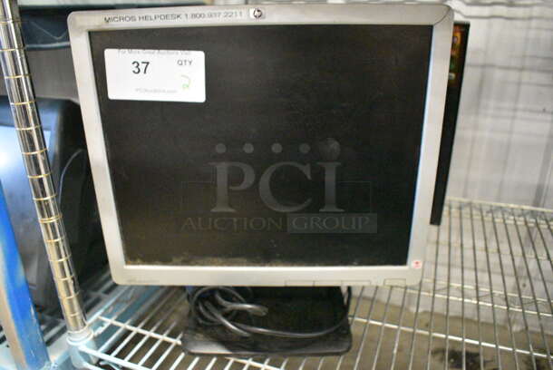 17" HP Monitor and ASUS 19" Monitor. 2x Your Bid! - Image 1 of 4