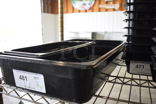 2 Black Poly Drop In Bins. 1/3x2, 1/1x2. 2 Times Your Bid! - Image 2 of 4