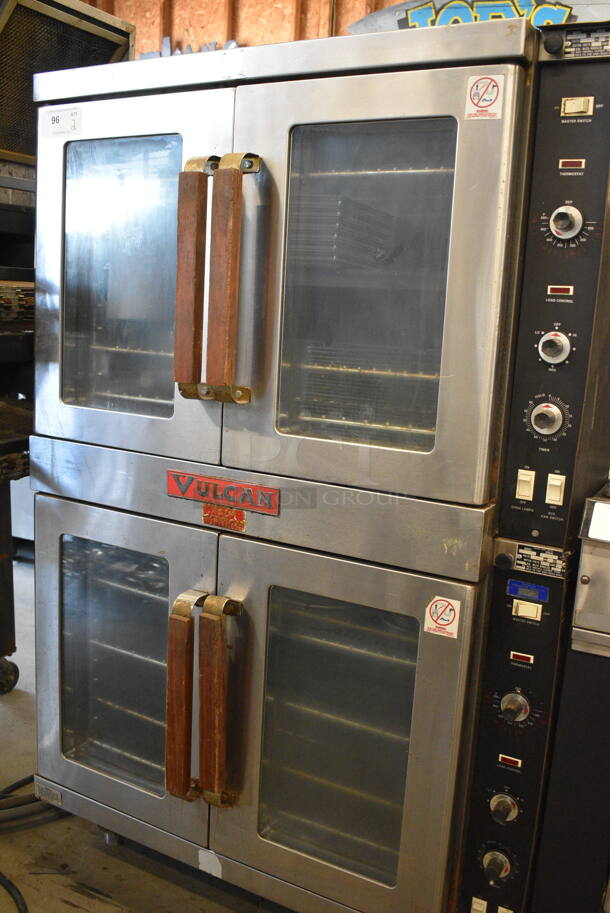 AMAZING! Vulcan Model ET-88-T Stainless Steel Commercial Double Stack Convection Oven w/View Through Doors. 208 Volt, 3 Phase. 40x33x63. 2x Your Bid!
