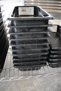 5 Black Poly 1/3 Size Drop In Bins. 1/3x2. 5 Times Your Bid!