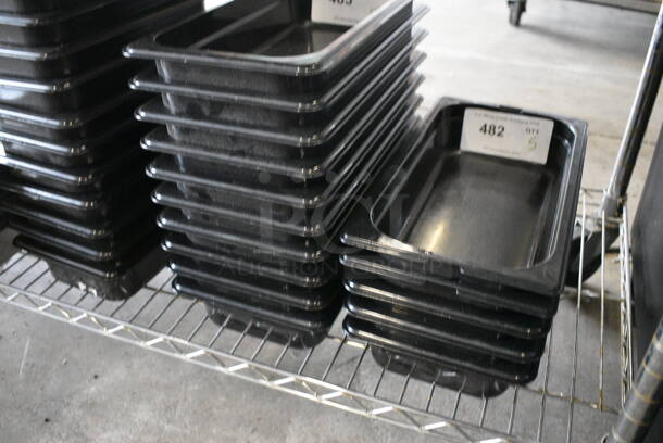 5 Black Poly 1/3 Size Drop In Bins. 1/3x2. 5 Times Your Bid! - Image 2 of 4