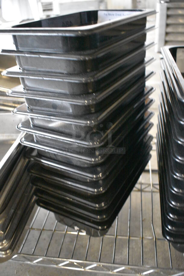 12 Black Poly 1/4 Size Drop In Bins. 1/4x2. 12 Times Your Bid! - Image 2 of 4