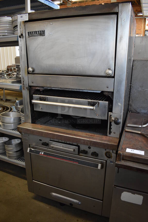 AWESOME! Garland Commercial Stainless Steel Vertical Upright Broiler on Metal Legs. 34x35x70