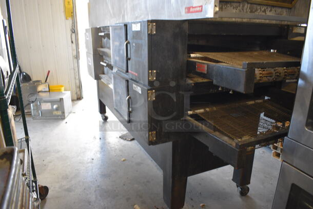 BEAUTIFUL! Pizza Pride Commercial Double Deck Conveyor Pizza Oven w/EconoVent Hood System. Belts are 118x34x18. Whole Unit is 140x44x56. 2x Your Bid! - Image 3 of 12