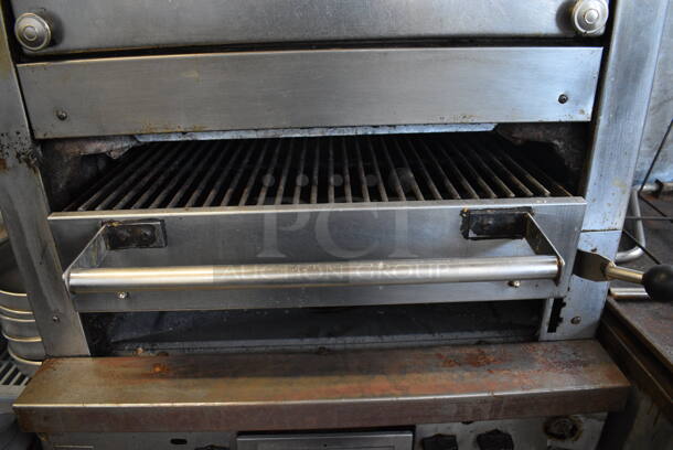 AWESOME! Garland Commercial Stainless Steel Vertical Upright Broiler on Metal Legs. 34x35x70 - Image 4 of 8