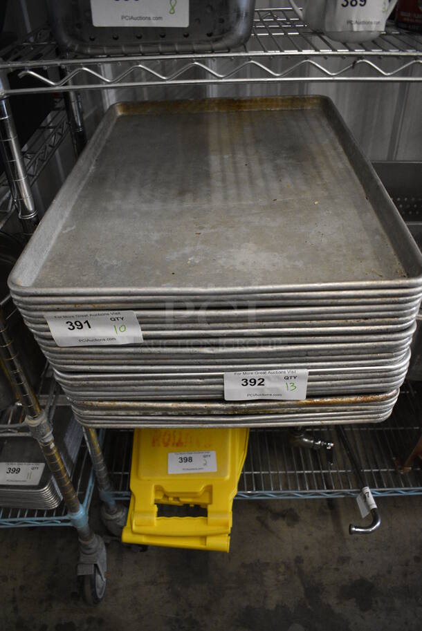 13 Metal Full Size Baking Pans. 18x26x1. 13 Times Your Bid!