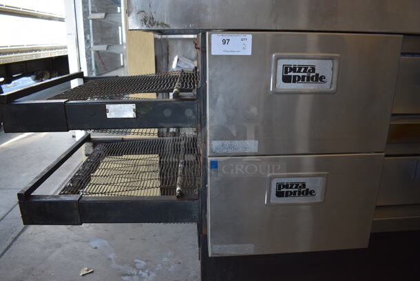 BEAUTIFUL! Pizza Pride Commercial Double Deck Conveyor Pizza Oven w/EconoVent Hood System. Belts are 118x34x18. Whole Unit is 140x44x56. 2x Your Bid! - Image 8 of 12
