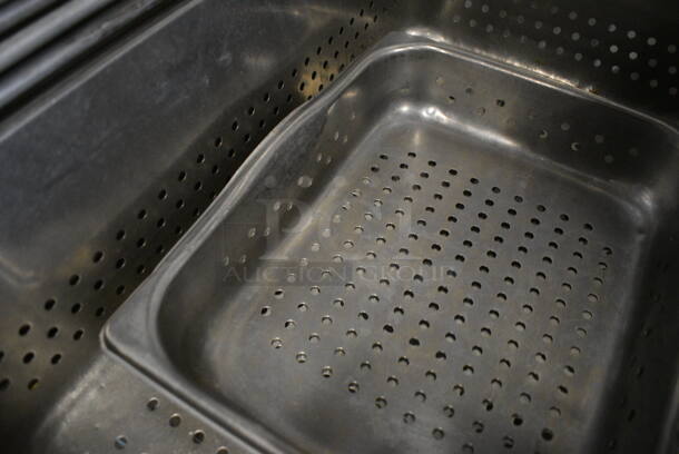 2 Stainless Steel Perforated Drop In Bins. 1/2x2, 1/1x6. 2 Times Your Bid! - Image 3 of 4