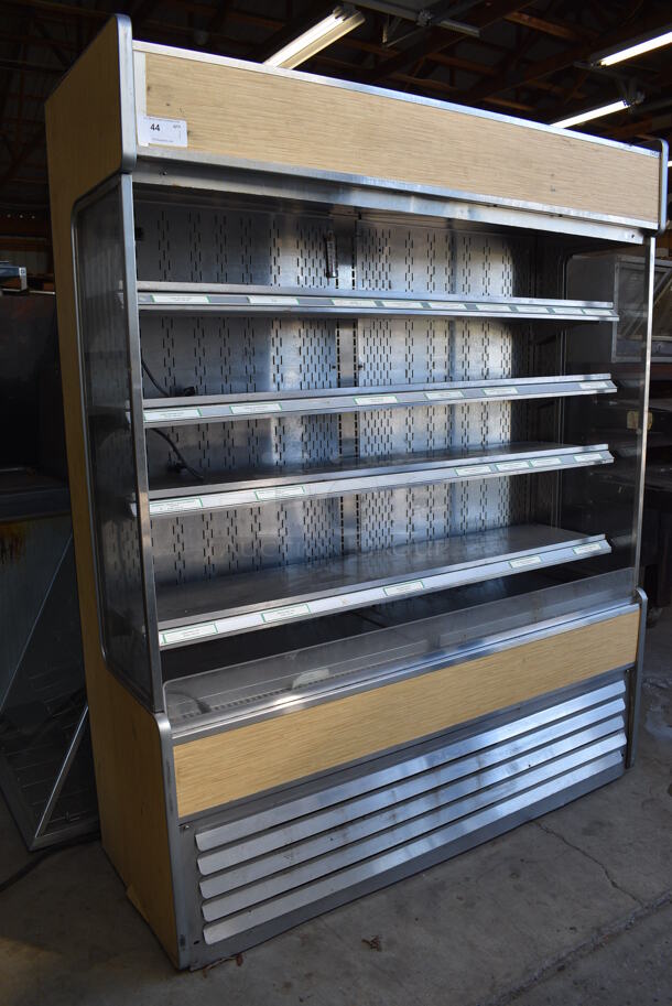 AMAZING! Oasis Wooden Style Commercial Refrigerated Open Merchandiser w/ 5 Racks. 66x24x83. Cannot Test Due To Plug Style - Image 2 of 8