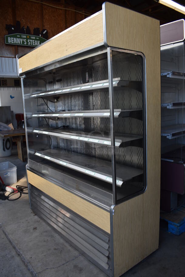 AMAZING! Oasis Wooden Style Commercial Refrigerated Open Merchandiser w/ 5 Racks. 66x24x83. Cannot Test Due To Plug Style - Image 3 of 8