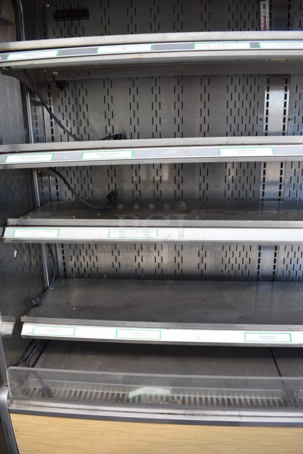 AMAZING! Oasis Wooden Style Commercial Refrigerated Open Merchandiser w/ 5 Racks. 66x24x83. Cannot Test Due To Plug Style - Image 5 of 8