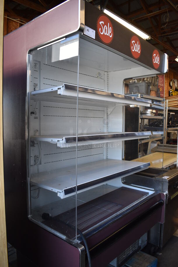 BEAUTIFUL! Hussmann Model DDS-4B Commercial 3 Deck White Merchandiser. 115 Volt, 1 Phase. 51x37x81.5. Cannot Test Due To Plug Style - Image 1 of 8