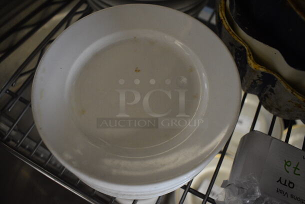 11 White Ceramic Plates. 6.5x6.5x1. 11 Times Your Bid! - Image 2 of 3