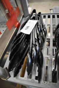 10 9" Metal Tongs. 10x Your Bid!