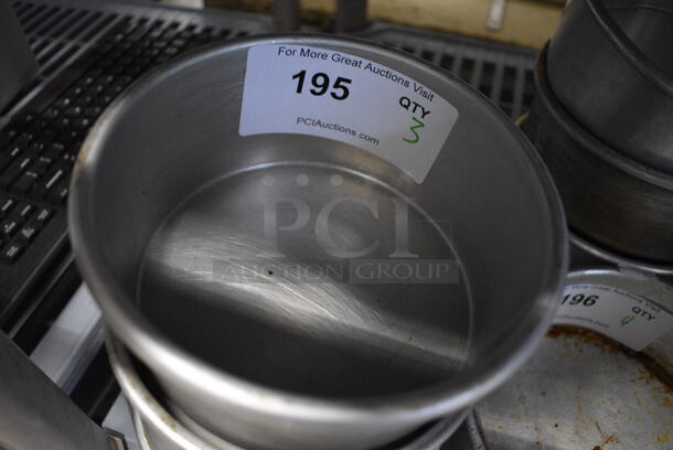 3 Metal Round Baking Pans. 6.5x6.5x3. 3 Times Your Bid! - Image 2 of 4