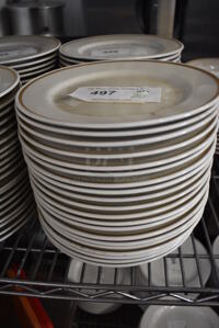 20 White Ceramic Plates. 9x9x1. 20 Times Your Bid!