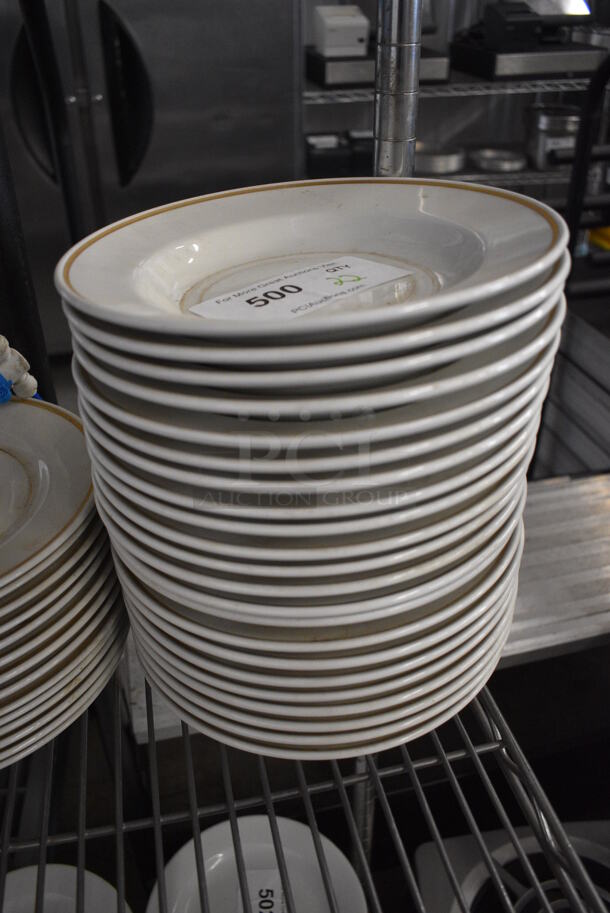 22 White Ceramic Pasta Plates. 9x9x1.5. 22 Times Your Bid!