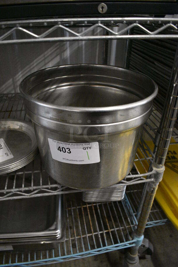 Metal Cylindrical Drop In Bin. 11x11x8.5 - Image 1 of 2
