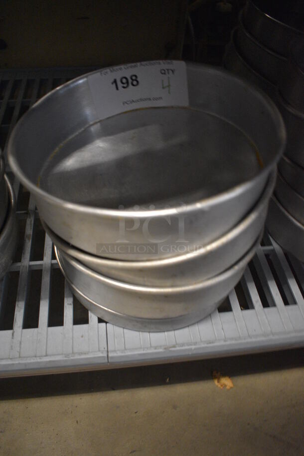 4 Metal Round Baking Pans. 8.5x8.5x2. 4 Times Your Bid!