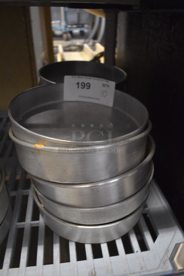 10 Metal Round Baking Pans. 8.25x8.25x2. 10 Times Your Bid!