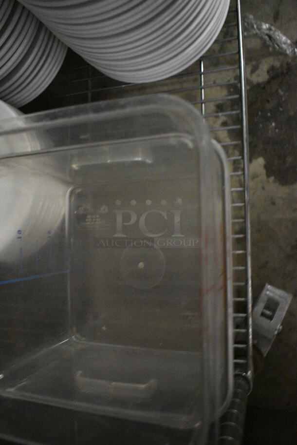 2 Clear Poly Bins w/ 3 Poly Lids. 8.5x8.5x8.5, 8.5x8.5x7. 2 Times Your Bid! - Image 3 of 4