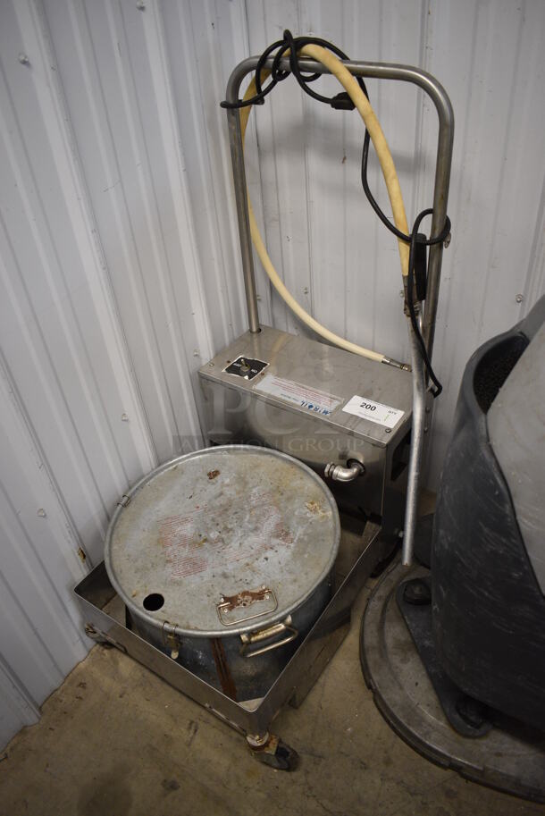 WOW! Miroil Stainless Steel Commercial Portable Oil Filtration System on Commercial Casters. 17x25x39 - Image 2 of 7