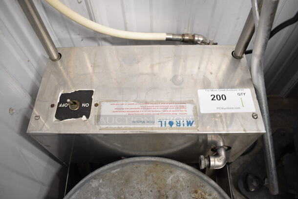 WOW! Miroil Stainless Steel Commercial Portable Oil Filtration System on Commercial Casters. 17x25x39 - Image 4 of 7