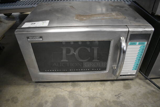 Sharp Model R-21LTF Commercial Microwave Oven. 20.5x16x11 - Image 1 of 7