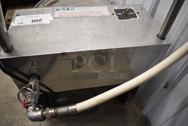 WOW! Miroil Stainless Steel Commercial Portable Oil Filtration System on Commercial Casters. 17x25x39 - Image 5 of 7