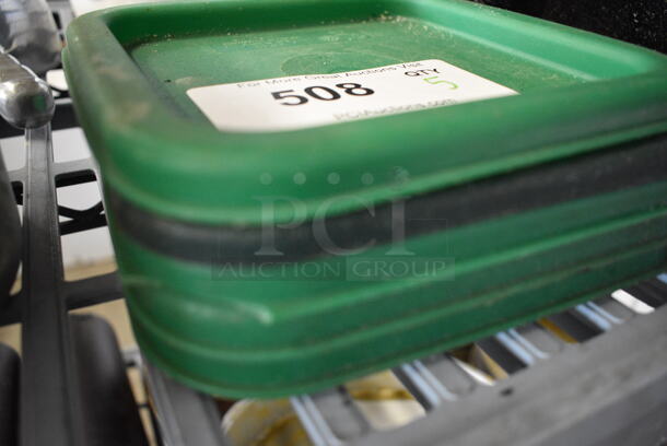 5 Green Poly Lids. 7x7x1. 5 Times Your Bid! - Image 2 of 4