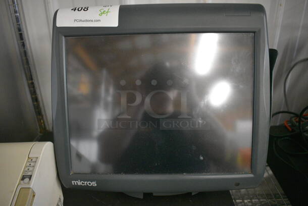 ALL ONE MONEY! Lot of Micros 15" POS Monitor, Epson Model M129B Receipt Printer and Metal Cash Drawer! - Image 4 of 10