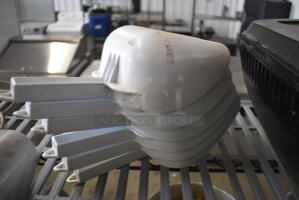 6 White Poly Ice Scoops. 12x5.5x3.5. 6 Times Your Bid!