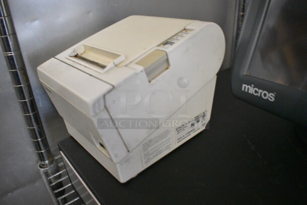 ALL ONE MONEY! Lot of Micros 15" POS Monitor, Epson Model M129B Receipt Printer and Metal Cash Drawer! - Image 8 of 10