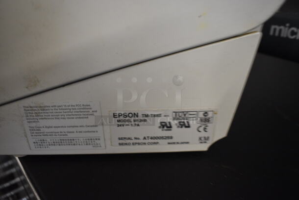 ALL ONE MONEY! Lot of Micros 15" POS Monitor, Epson Model M129B Receipt Printer and Metal Cash Drawer! - Image 9 of 10
