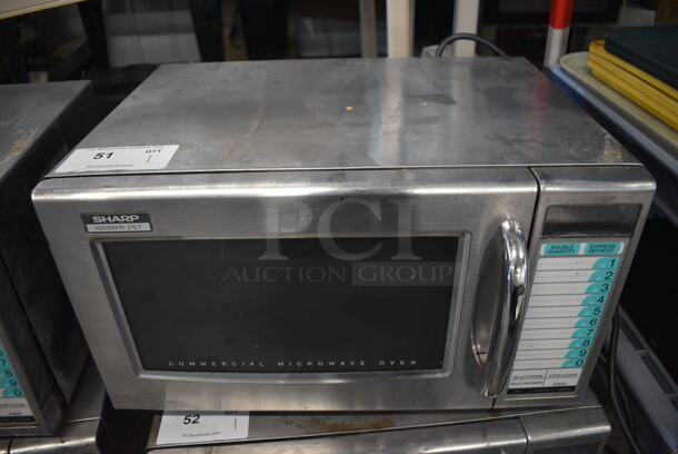 Sharp Model R-21LTF Commercial Microwave Oven. 20.5x16x11