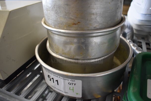 4 Various Metal Round Baking Pans. Includes 7.5x7.5x3. 4 Times Your Bid! - Image 4 of 4
