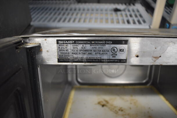 Sharp Model R-21LTF Commercial Microwave Oven. 20.5x16x11 - Image 5 of 6