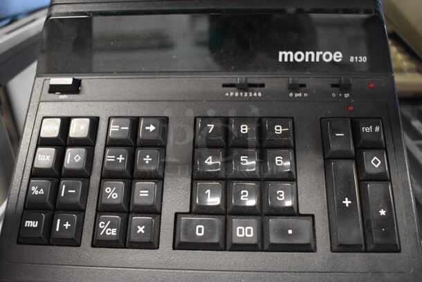 3 Monroe 8130 Electronic Printing Calculators. 9x15x3.5. 3x Your Bid! - Image 3 of 5