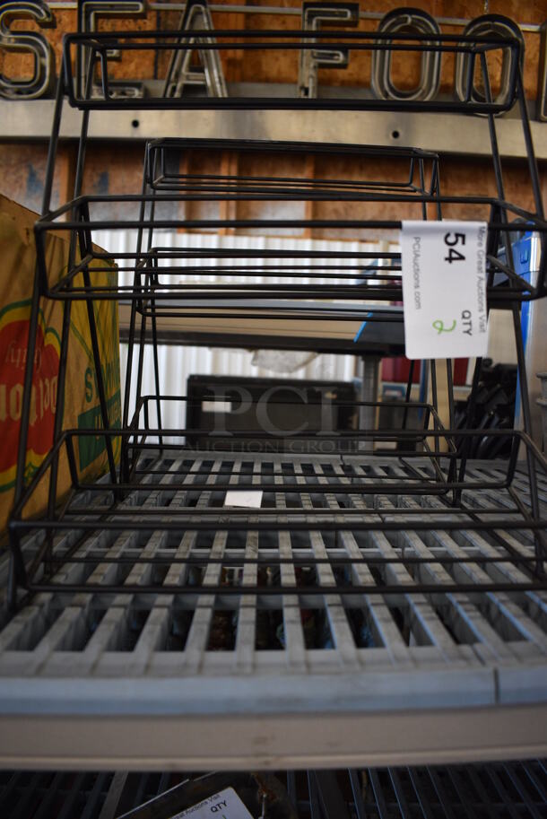 2 Black Metal Display Racks. 13x10x16. 2x Your Bid! - Image 1 of 3