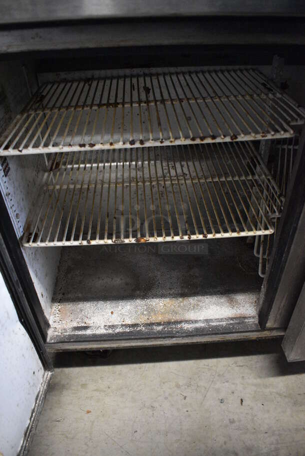 GREAT! 2009 True Model TUC-48 Stainless Steel Commercial 2 Door Undercounter Cooler on Commercial Casters. 115 Volts, 1 Phase. 48.5x30x36. Tested and Working! - Image 4 of 7