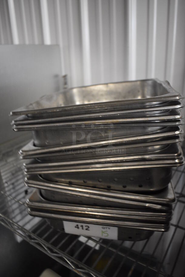 15 Stainless Steel 1/2 Size Drop In Bins. 1/2x2. 15 Times Your Bid! - Image 1 of 3