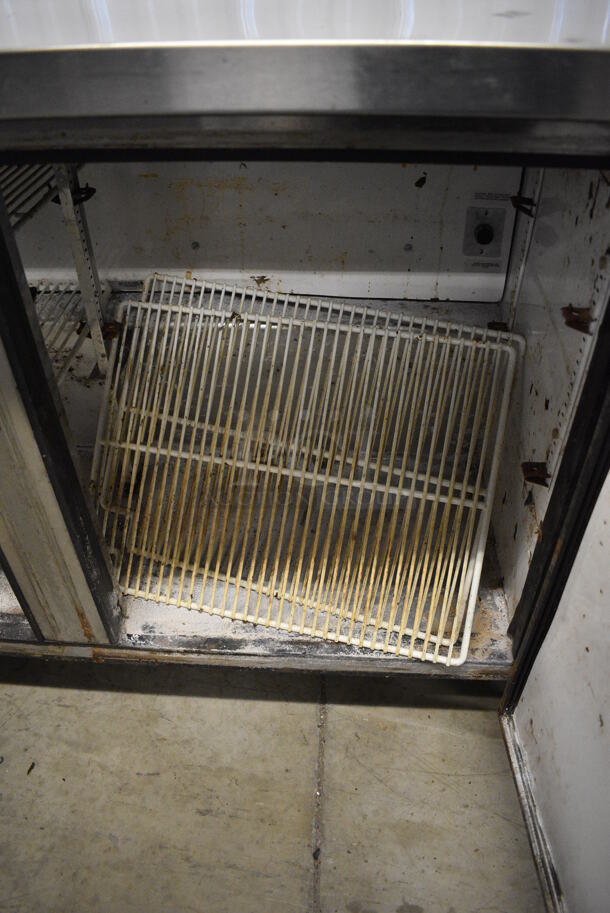 GREAT! 2009 True Model TUC-48 Stainless Steel Commercial 2 Door Undercounter Cooler on Commercial Casters. 115 Volts, 1 Phase. 48.5x30x36. Tested and Working! - Image 5 of 7