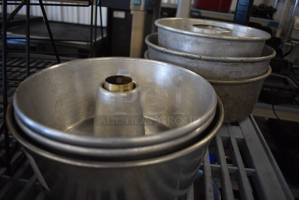 9 Stainless Steel Angel Food Cake Baking Pans. 9.5x9.5x4. 9x Your Bid! - Image 3 of 4