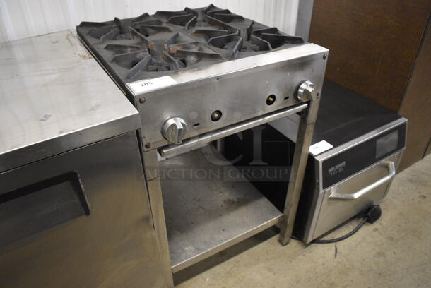 NICE! Stainless Steel Commercial Floor Style 4 Burner Range w/ Undershelf. 24x27x36 - Image 2 of 6