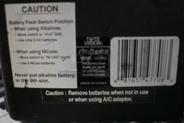 Tote Vision Model LCID410 Battery Pack. 6x2.5x4 - Image 2 of 2