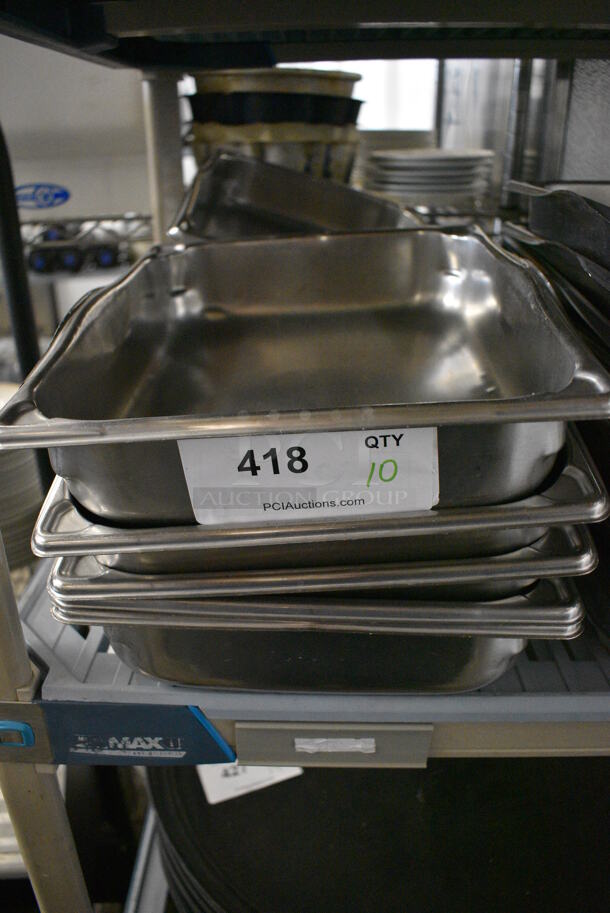 7 Stainless Steel 1/2 Size Drop In Bins. 1/2x2. 7 Times Your Bid!