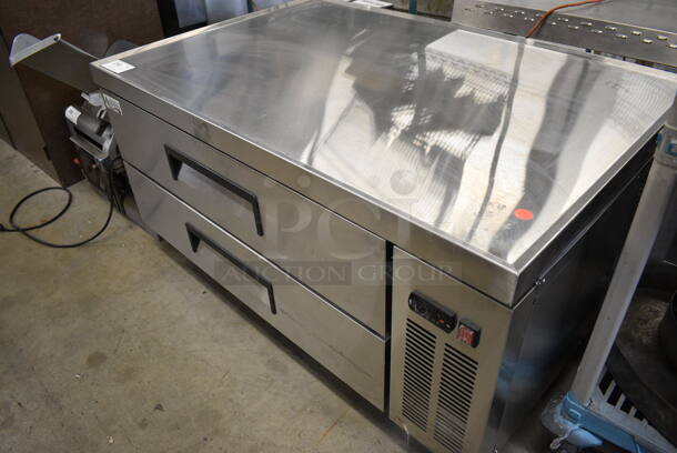 BRAND NEW! SWEET! Avantco Model 178CBE48HC Stainless Steel Commercial 2 Drawer Chef Base on Commercial Casters. 115 Volts, 1 Phase. 48.5x32x26. Tested and Working! - Image 3 of 8