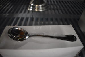 36 BRAND NEW IN BOX! Metal Palais Bouillon Spoons. 6.5". 36 Times Your Bid!