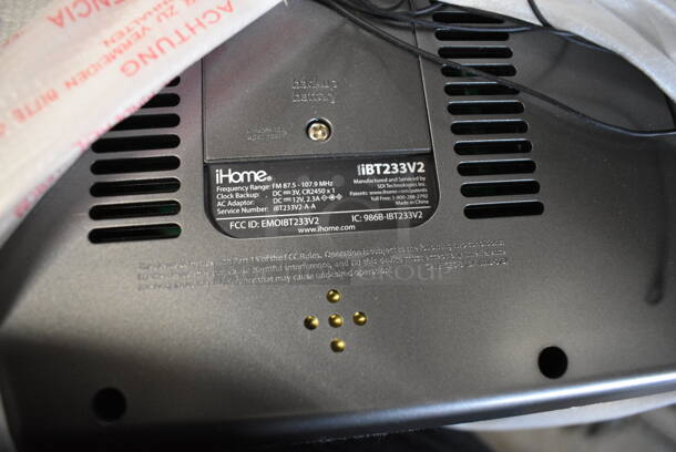 IN ORIGINAL BOX! iHome Dual Alarm Stereo Clock Radio.  - Image 5 of 5